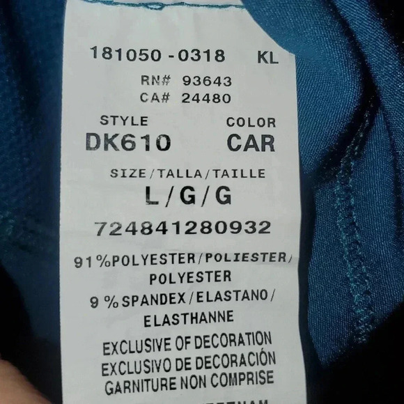 Dickies Carribean Blue Men's Scrub Top Size L - Picture 6 of 6